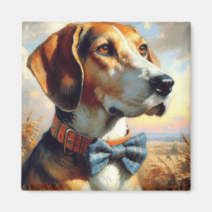 Aimant Peinture vintage en anglais Foxhound