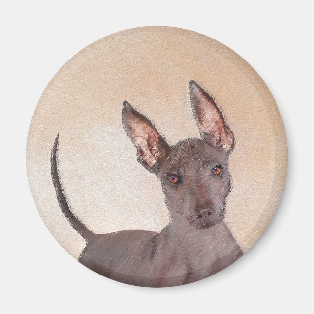 Aimant Peinture Xoloitzcuintli - Cute Original Chien Art (Devant)