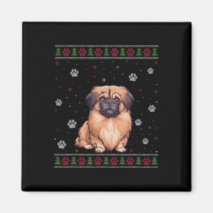 Aimant Pekingese Sweat de Noël Xmas Animal chien Lo