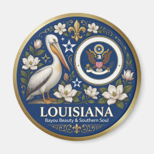 Aimant Pélican de l'État de Louisiane Patrimoine 🦢