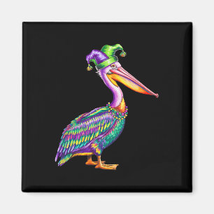 Aimant Pélican Mardi Gras Carnaval Amoureux des Animaux H