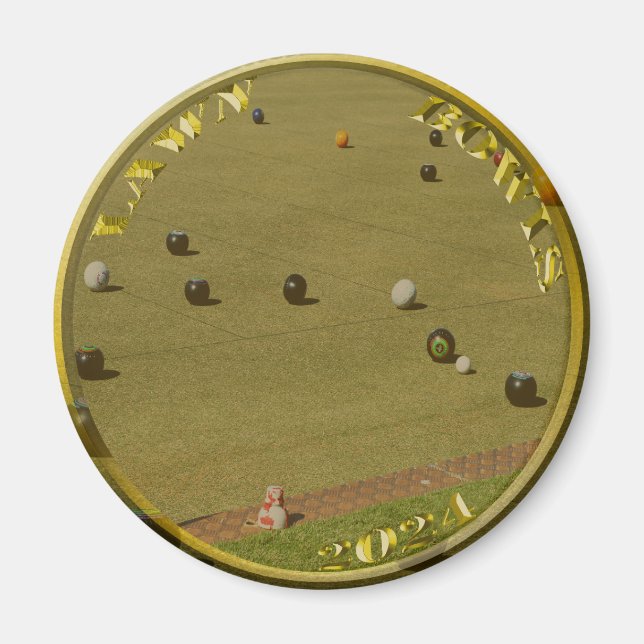 Aimant Pelouse Bowls 2024 Golden Coin, (Devant)