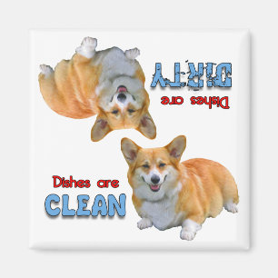 Aimant Pembroke Corgi Amoureux des chiens lave-vaisselle 