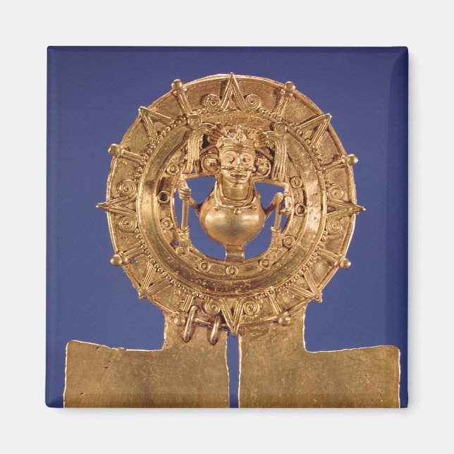 Aimant Pendentif représentant un disque solaire, Zaachila (Devant)