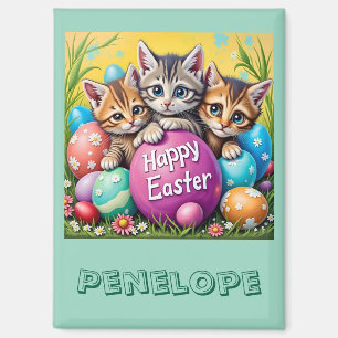 Aimant PENELOPE ~ LAPINS DE PÂQUES Œufs de Pâques ~  Aima