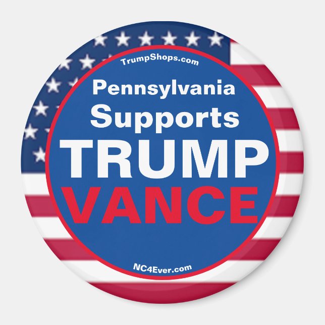 Aimant Pennsylvanie appuie TRUMP VANCE Réfrigérateur (Devant)
