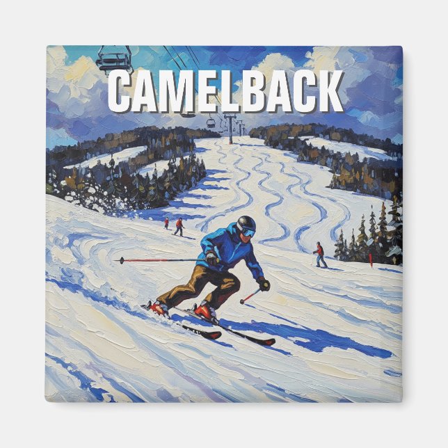 Aimant Pennsylvanie Camelback Tannersville Ski (Devant)