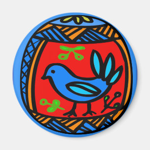 Aimant Pennsylvanie Dutch Hex Sign Blue Bird