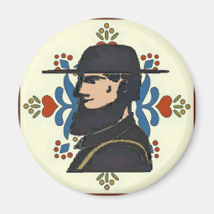 Aimant Pennsylvanie Néerlandaise Hex Sign Head
