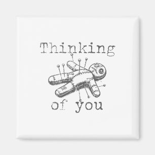 Aimant Penser À Vous Poupée Voodoo Drôle Amusant Hallowee