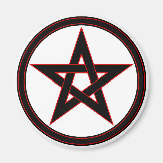 Aimant Pentacle noir et rouge