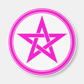 Aimant pentacle rose