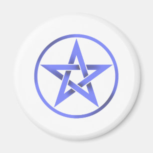 Aimant Pentagramme bleu de pentagone étoilé