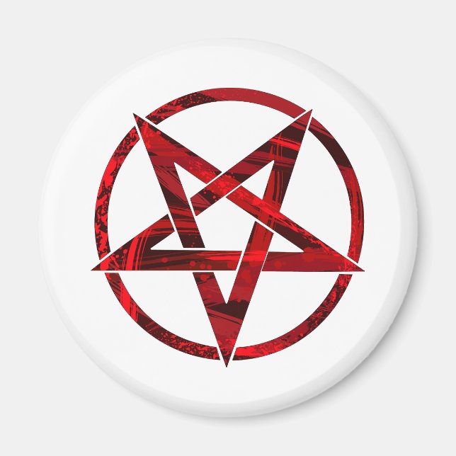 Aimant Pentagramme du Diable Rouge (Devant)