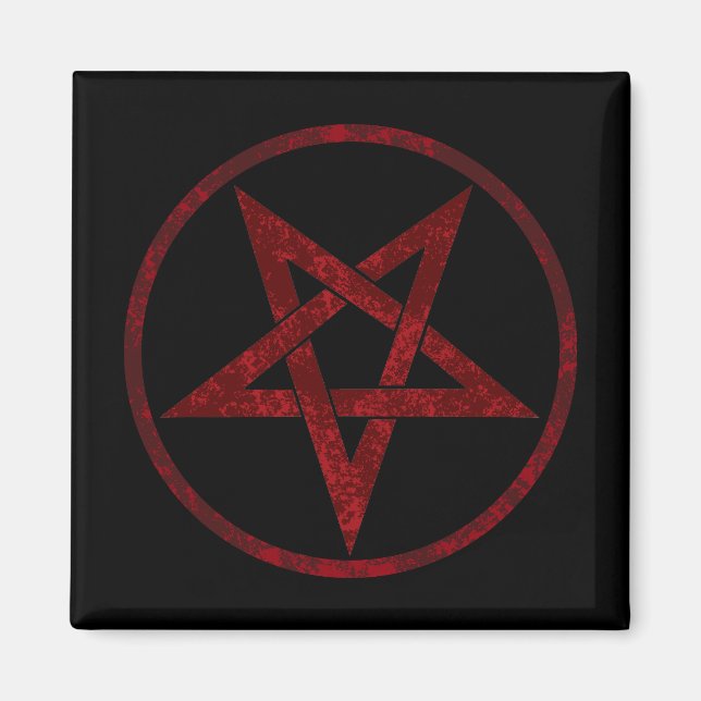 Aimant Pentagramme du Diable Rouge (Devant)