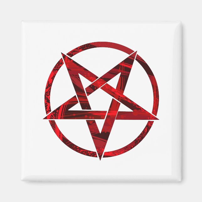 Aimant Pentagramme du Diable Rouge (Devant)