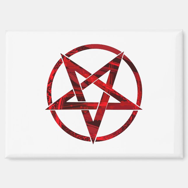 Aimant Pentagramme du Diable Rouge (Recto)