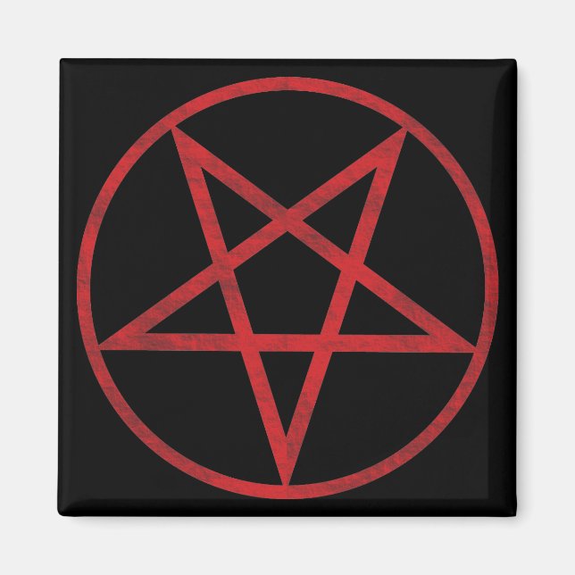 Aimant Pentagramme rouge (Devant)