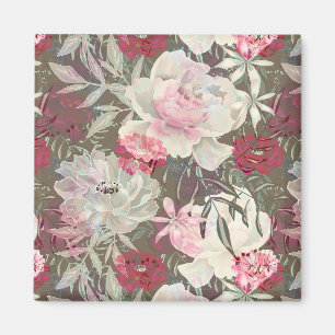 Aimant Peonies rose rose fleurs fleurs jardin fleurie bou