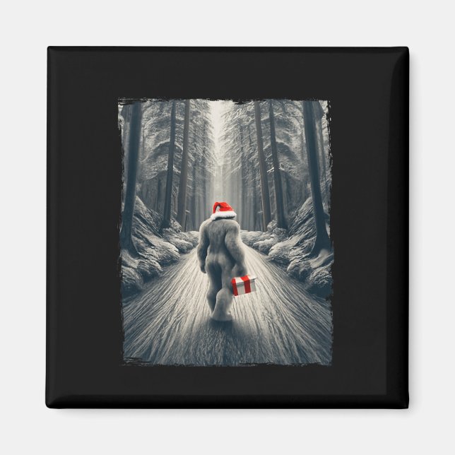 Aimant Père Bigfoot Noël Sasquatch Croire  (Devant)