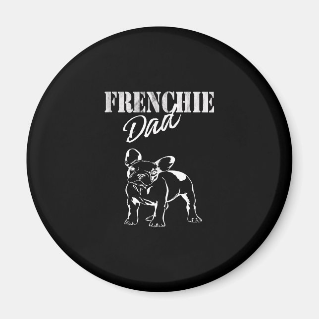 Aimant père de mignonne frenchie | drôle de cadeau de bul (Devant)
