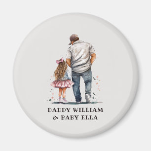 Aimant Père et fille personnalisés