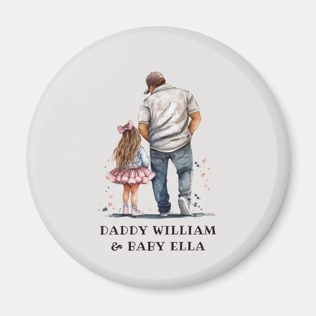 Aimant Père et fille personnalisés (Devant)