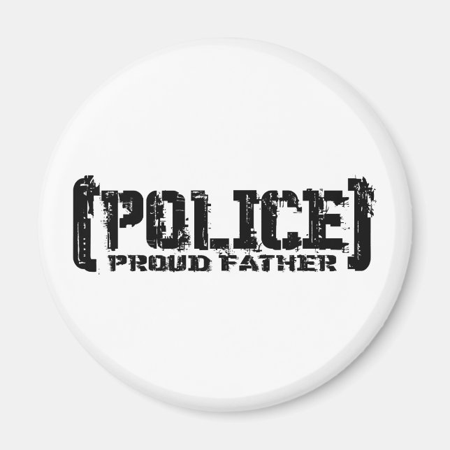 Aimant Père fier - POLICE Tattered (Devant)