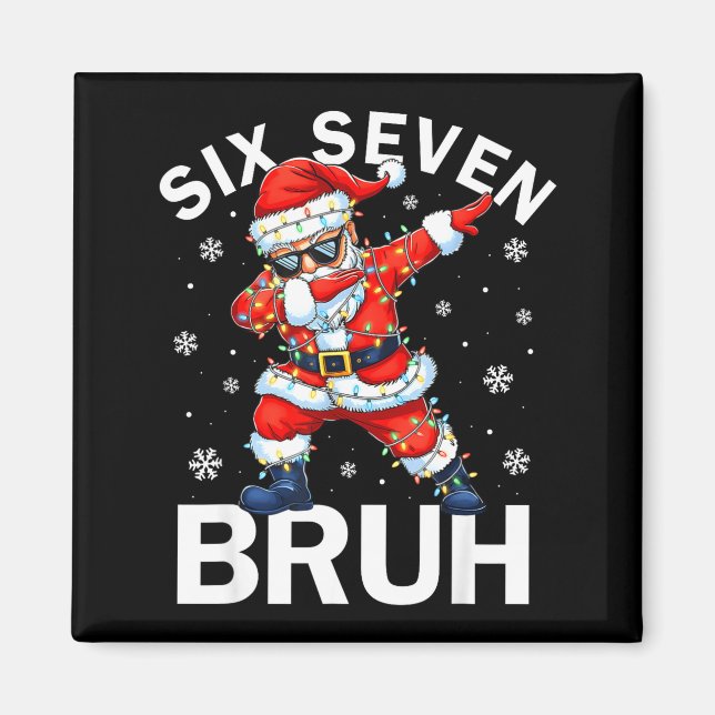 Aimant Père Noël 67 Six Sept Dabbing Noël Meme Garçon (Devant)