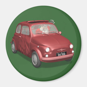 Aimant Père Noël À Fiat 500