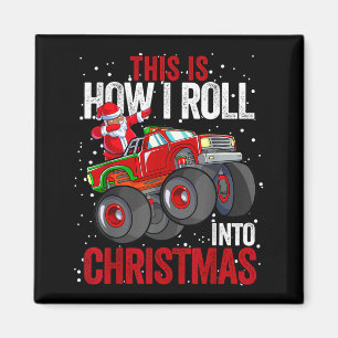 Aimant Père Noël Afro-Américain camion monstre C