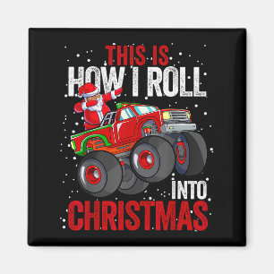 Aimant Père Noël Afro-Américain camion monstre C