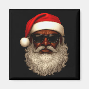 Aimant Père Noël Afro-Américain Chemise de Nuit de Noël C