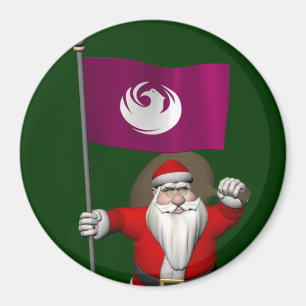 Aimant Père Noël Avec Ensigne De Phoenix