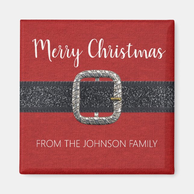 Aimant Père Noël Belt Joyeux Noël (Devant)