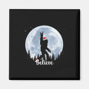 Aimant Père Noël Bigfoot Christmas Rock Roll Sasquatch Be