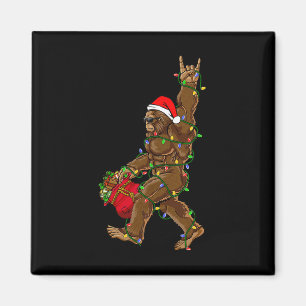 Aimant Père Noël Bigfoot Lumières de Noël Rock Fun Sasqua