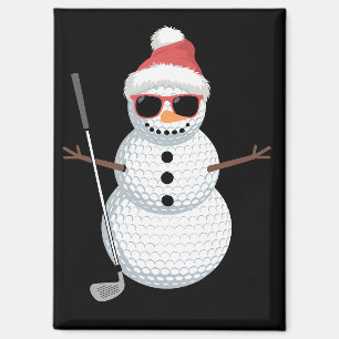 Aimant Père Noël bonhomme de neige balle de golf cadeau d