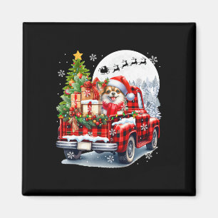 Aimant Père Noël Chihuahua sur le camion de ramassage Noë