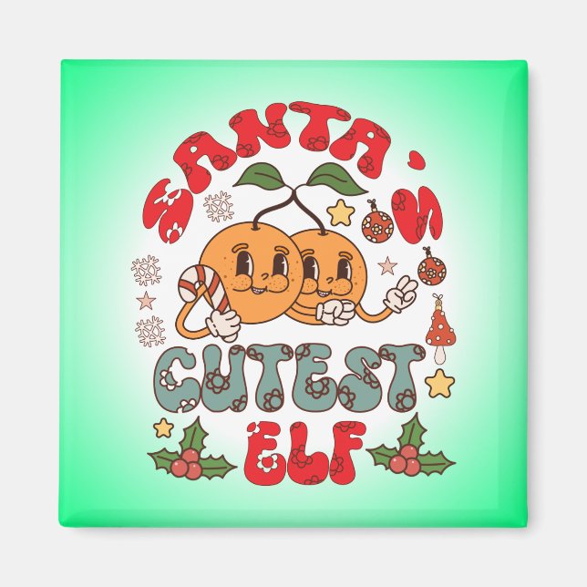 Aimant Père Noël Cutest Elf Sublimation-80881 (Devant)