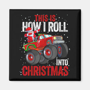 Aimant Père Noël dabbing Monster Truck Boys Noël X