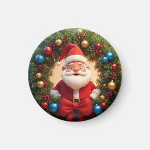 Aimant Père Noël de dessin animé festif de Noël