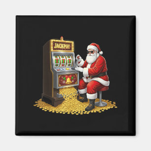 Aimant Père Noël de machine à sous drôle graphique de Noë