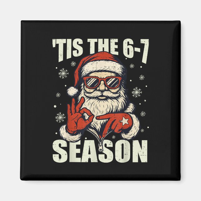 Aimant Père Noël de Noël C'est la Saison 67 Mème Numéro S (Devant)