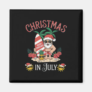 Aimant Père Noël de Noël en juillet Vacances d'été à la p
