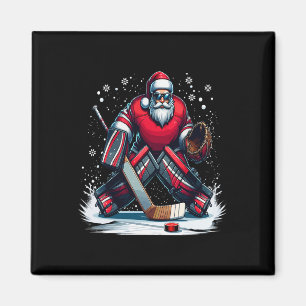 Aimant Père Noël de Noël Gardien de but de hockey Sweat d