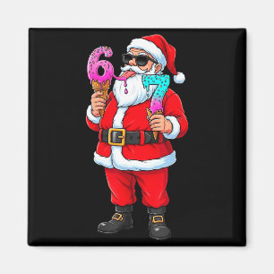 Aimant Père Noël drôle 67 Glace Noël Dégoulinant Xmas Ado
