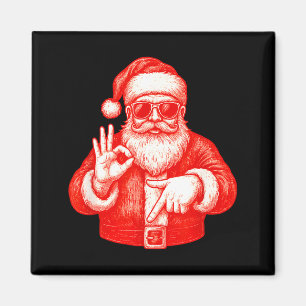 Aimant Père Noël drôle 6 7 Création de mème _ Humour de m