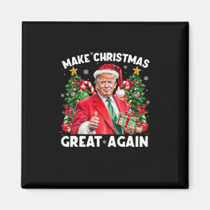 Aimant Père Noël drôle Trump 2025 Faire Noël à nouveau gr