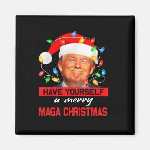 Aimant Père Noël drôle Trump Passez un joyeux méga Noël